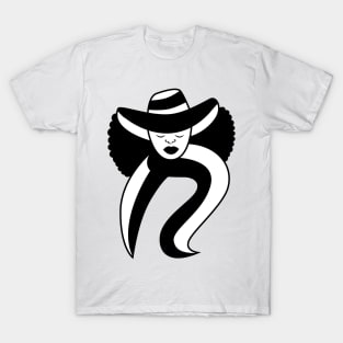 Black and white melanin slay queen T-Shirt